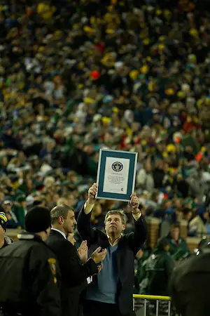 Photo By: Michael Simari World record breaking attendence for a hockey game. (Michael Simari)