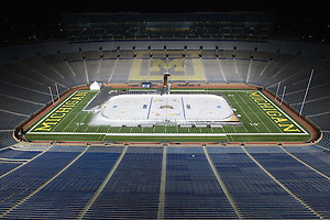 Photo By: Scott R. Galvin/Michigan Athletics The rink at Michigan Stadium is shown at night on Thursday, Dec. 2, 2010. (Scott R. Galvin/Michigan Athletics)