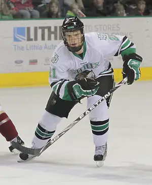 Photo By: Kory Wallen/UND Athletics North Dakota's Matt Frattin. (Kory Wallen/UND Athletics)