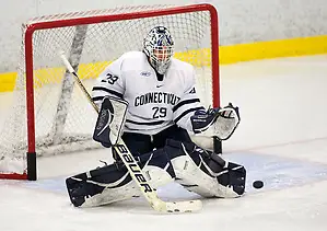 Photo By: Steve Slade/UConn Athletics Connecticut goalie Garrett Bartus (Steve Slade/UConn Athletics)