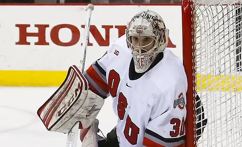 Photo By: Kirk Irwin Ohio State vs Penn State men's hockey at the Schottenstein Center on Saturday, February 1, 2014. (Kirk Irwin)