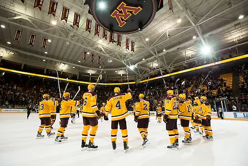 Photo By: Jim Rosvold 04 Feb 17: The University of Minnesota Golden Gophers host the Penn State Nittany Lions in a B1G matchup at Mariucci Arena in Minneapolis, MN (Jim Rosvold)