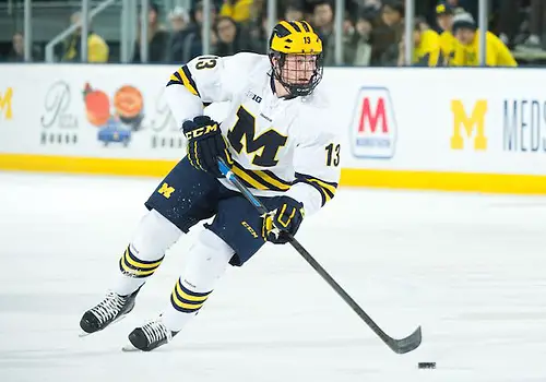 IHM14-PennSt(Fri) Michigan's Zach Werenski (Daryl Marshke/UM Photography, D. Marshke)