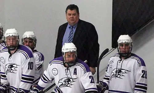 Photo By: James P.McCoy Niagara coach Dave Burkholder (James P.McCoy)