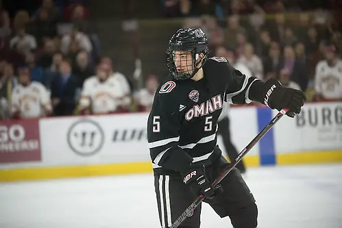 Joel Messner of Omaha. Joel Messner of Omaha. Omaha vs. Denver at Magness Arena, 01/27/17. (Candace Horgan)
