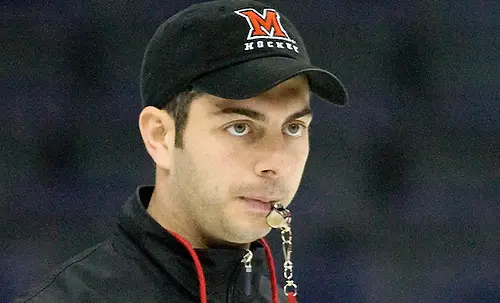 Enrico Blasi (Miami - Head Coach) Enrico Blasi (Miami - Head Coach) - The Miami University RedHawks practiced on Friday, April 10, 2009, during the 2009 Frozen Four at the Verizon Center in Washington, DC. (Melissa Wade)