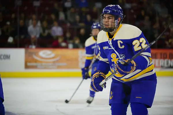 Aidan Wright of Lake Superior Aidan Wright of Lake Superior Aidan Wright of Lake Superior. Denver vs. Lake Superior at Magness Arena, 10/20/2017. (Candace Horgan)