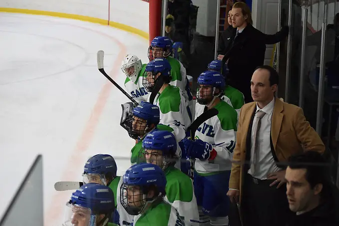 Zech Klann of Salve Regina behind the bench. Zech Klann of Salve Regina behind the bench (Salve Regina Athletics)
