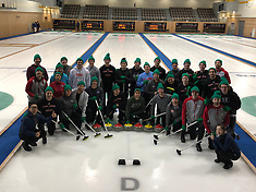 Saint John's team enjoys curling in Tokyo.