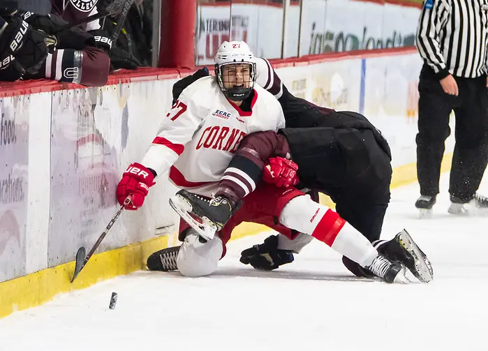 Photo By: 2019 Omar Phillips Cole Maier (17 - Union), Morgan Barron (27 - Cornell) (2019 Omar Phillips)
