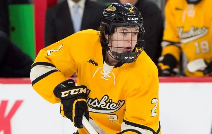 Photo By: Geoffrey M. Miller/photo: Michigan Tech Athletics 2018 Great Lakes Invitational Championship Game, Michigan Tech vs Lake Superior State, Monday 31 December 2018 Seamus Donohue Copyright: Geoffrey M. Miller (Geoffrey M. Miller/photo: Michigan Tech Athletics)