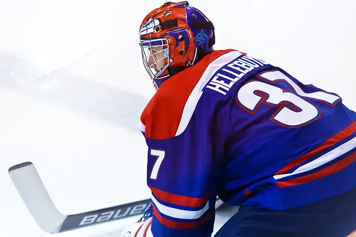 Photo By: Shelley M. Szwast Connor Hellebuyck (UMass Lowell - 37). (Shelley M. Szwast)