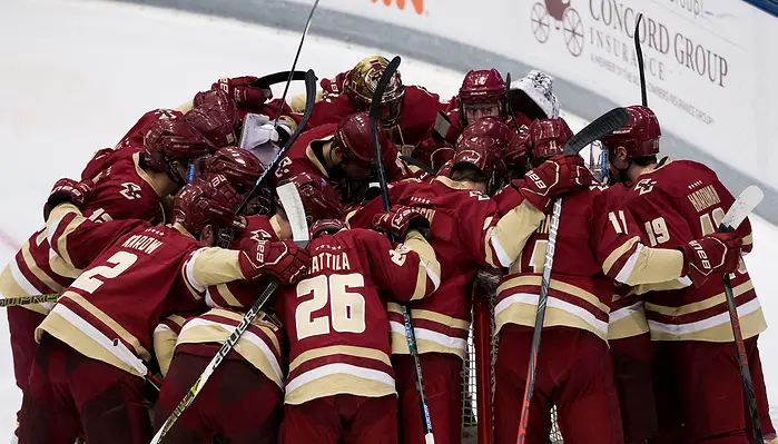 775429222RG0747_BC_UNH DURHAM, NH - NOVEMBER 1: The Boston College Eagles visit the New Hampshire Wildcats during NCAA men's hockey at the Whittemore Center on November 1, 2019 in Durham, New Hampshire. The Wildcats won 1-0 in overtime. (Photo by Rich Gagnon/USCHO) (Rich Gagnon)