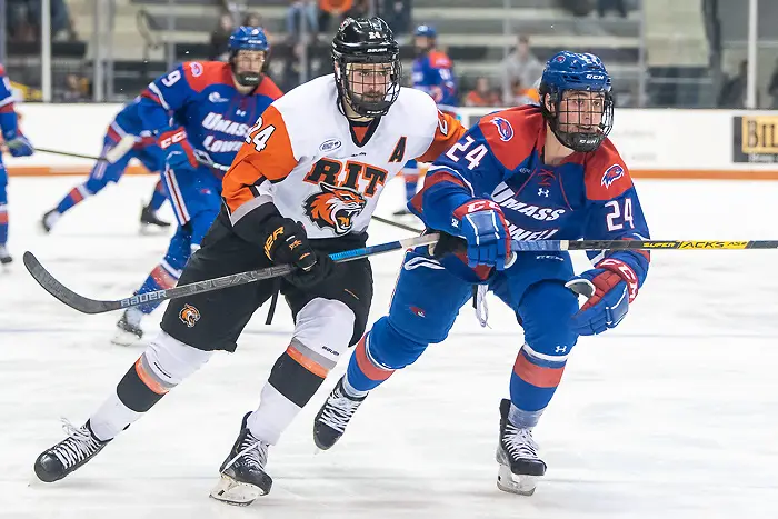 Photo By: 2020 Omar Phillips Chris McKay (24 - RIT), Lucas Condotta (24 - UMass Lowell) (2020 Omar Phillips)