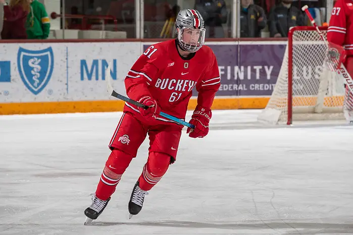 Ohio State vs Minnesota 02 Nov 19: The University of Minnesota Golden Gopher hosts the Ohio State University Buckeyes in a B1G matchup at 3M Arena at Mariucci in Minneapolis, MN. (Jim Rosvold)