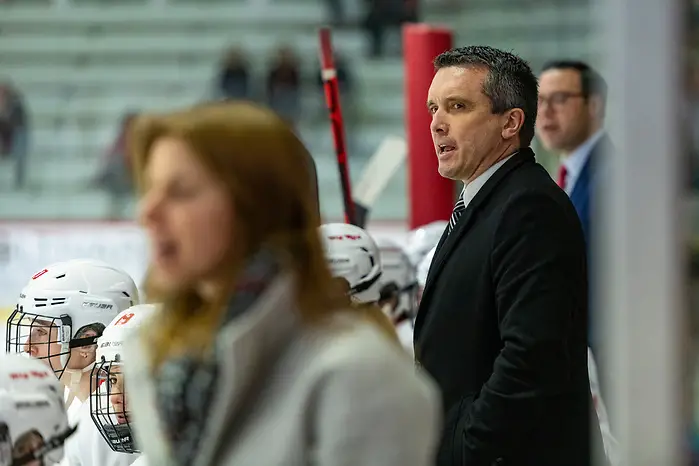 Photo By: Eldon Lindsay/Cornell Athletics The Cornell Big Red women’s ice hockey team competes against Saint Lawrence on Friday, Feb. 28, 2020 in Lynah Rink in Ithaca, NY. (Eldon Lindsay/Cornell Athletics)